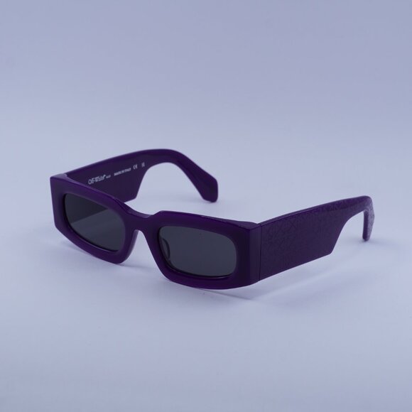 Off-White OERI141 CARY 3707 Sunglasses Purple Rectangle Frame, Grey Lenses - Picture 5 of 10